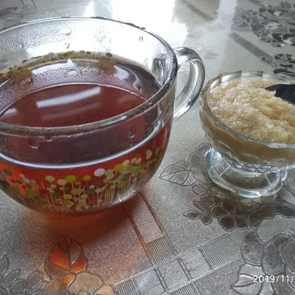 Чай с лимоном, мёдом и имбирём