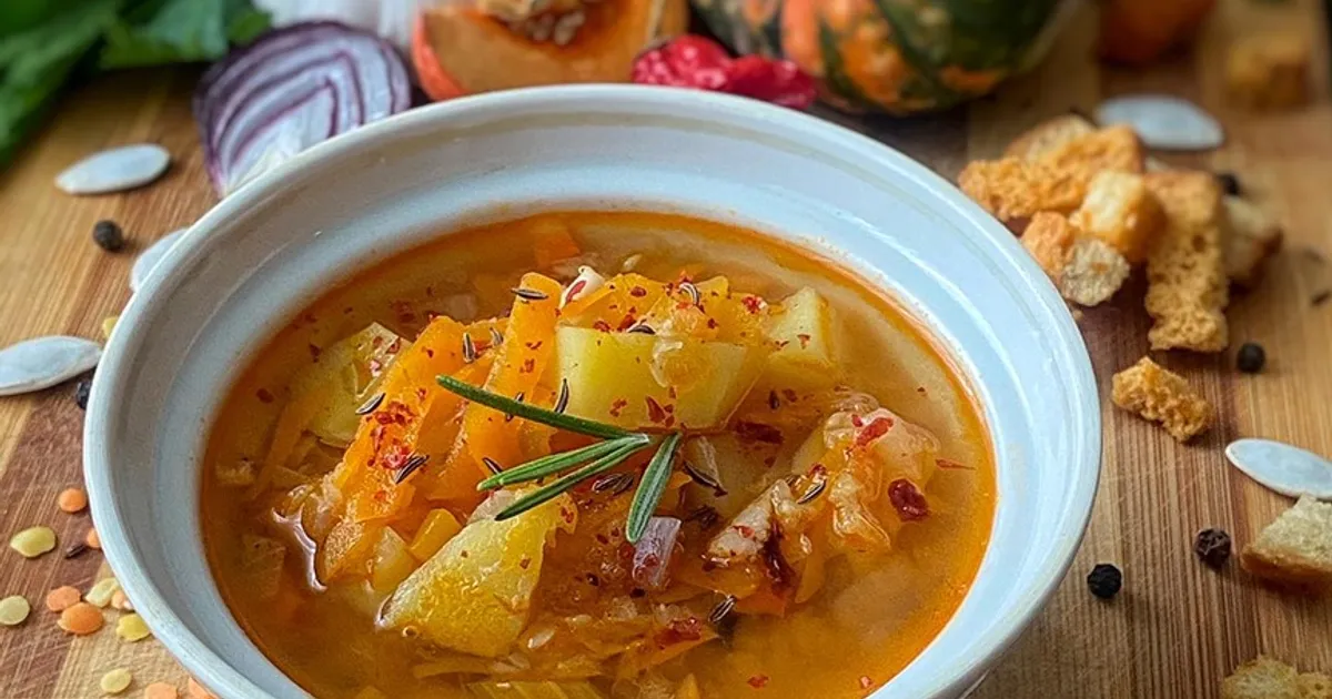 🎃Чечевичный суп с тыквой и сельдереем - рецепт автора Оксана