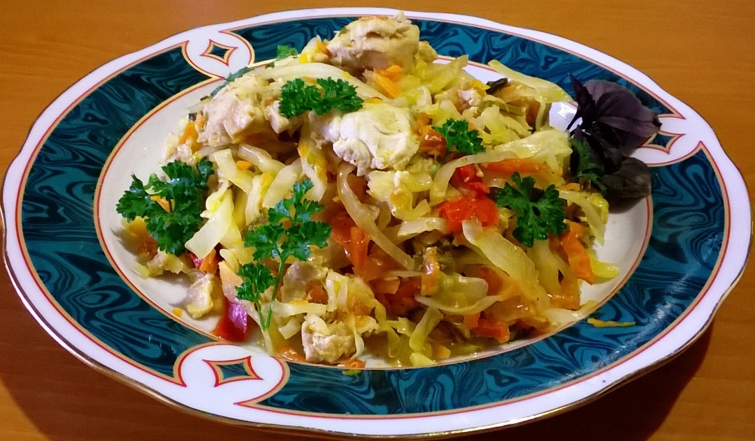 Рагу овощное с грудкой индейки