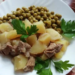 Картофель тушеный с мясом