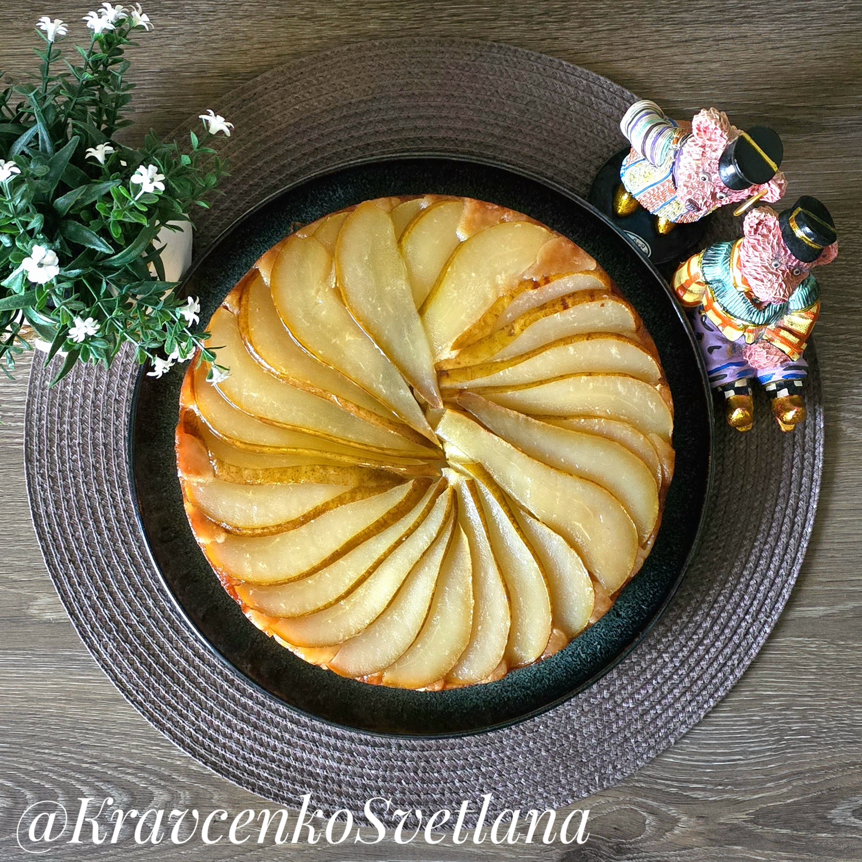 Пирог с грушами 