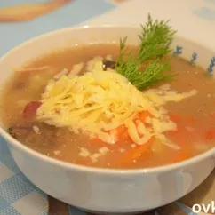 Грибной суп с сыром (рецепт Ольги Ивановой)