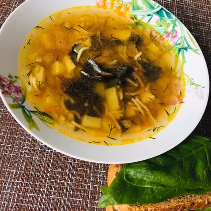 Суп из сушёных грибов