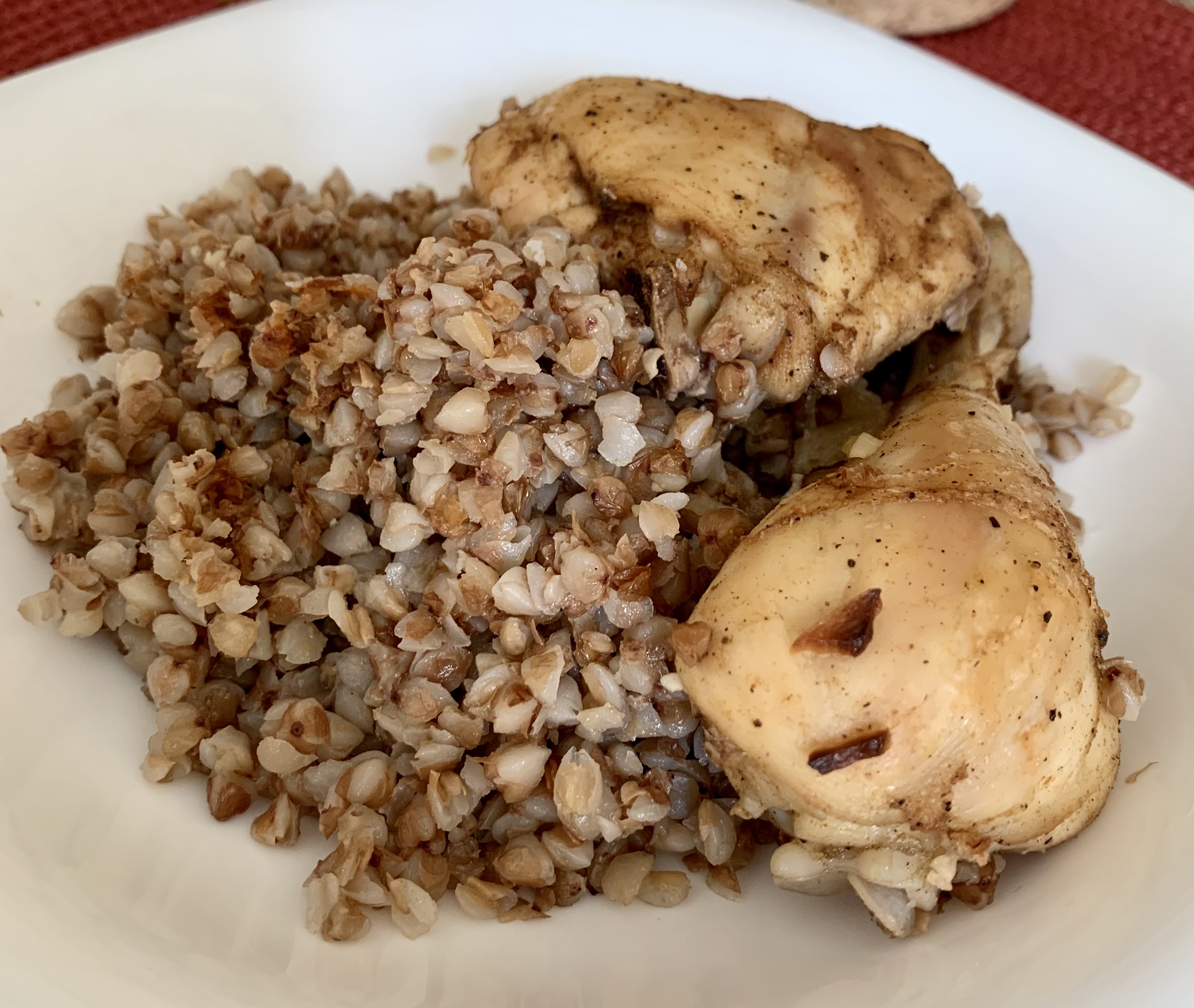 Курица с гречкой в духовке