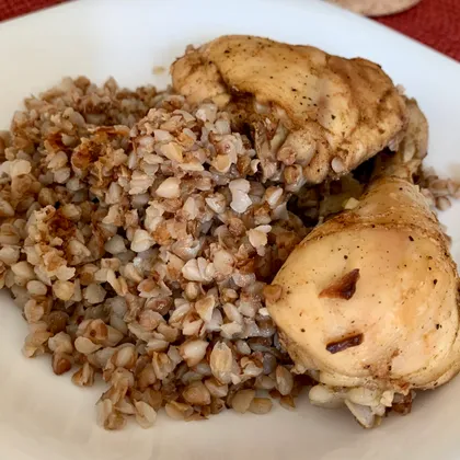 Курица с гречкой в духовке
