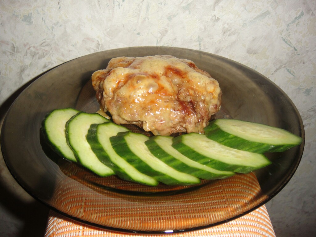 Мясные стожки под сыром