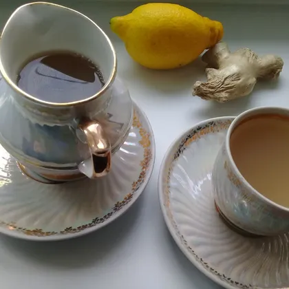Чай с имбирем и лимоном
