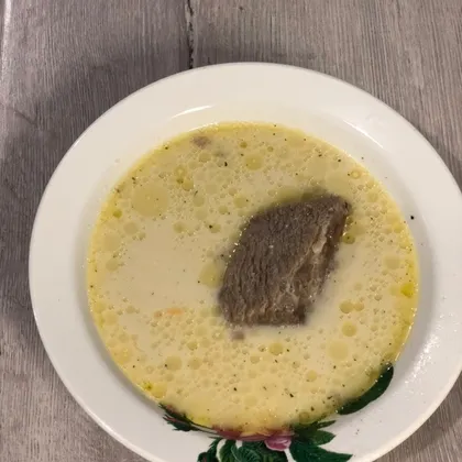 Сырный суп с мясом