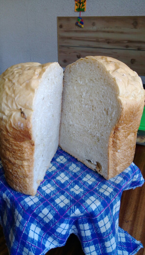 Чесночный хлеб с укропом в ХП