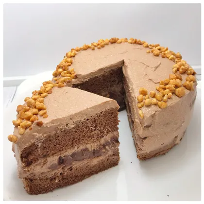 🌸 Шоколадный пп-торт с шоколадно-фундучной прослойкой🌸