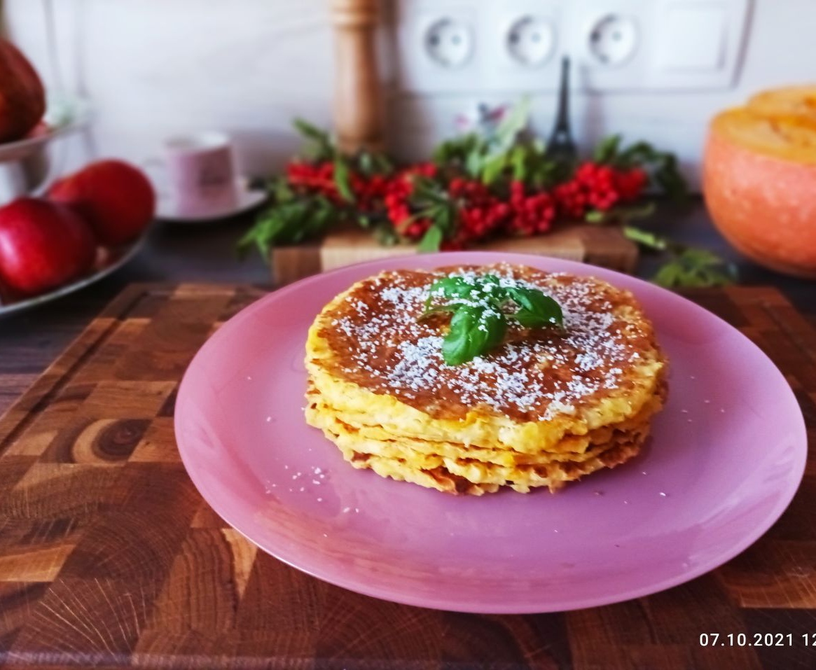 Панкейки тыквенные с яблоками 🍎