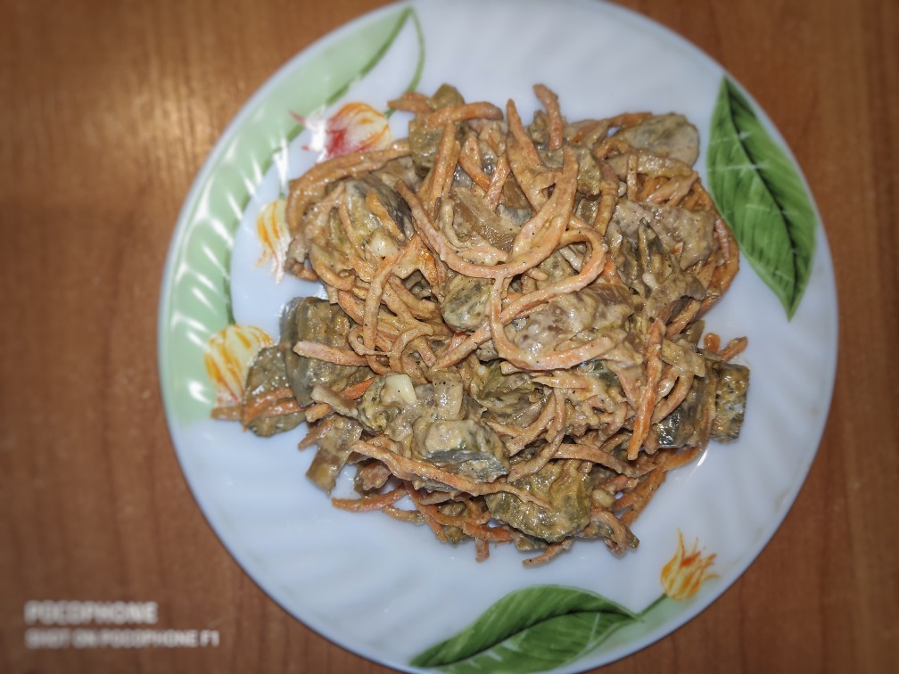 Салат печеночный