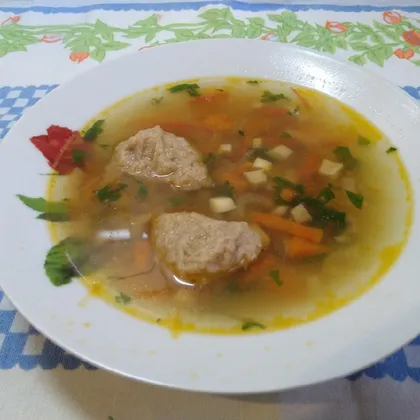 Грибной суп с клёцками