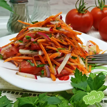 Морковный салат с редисом