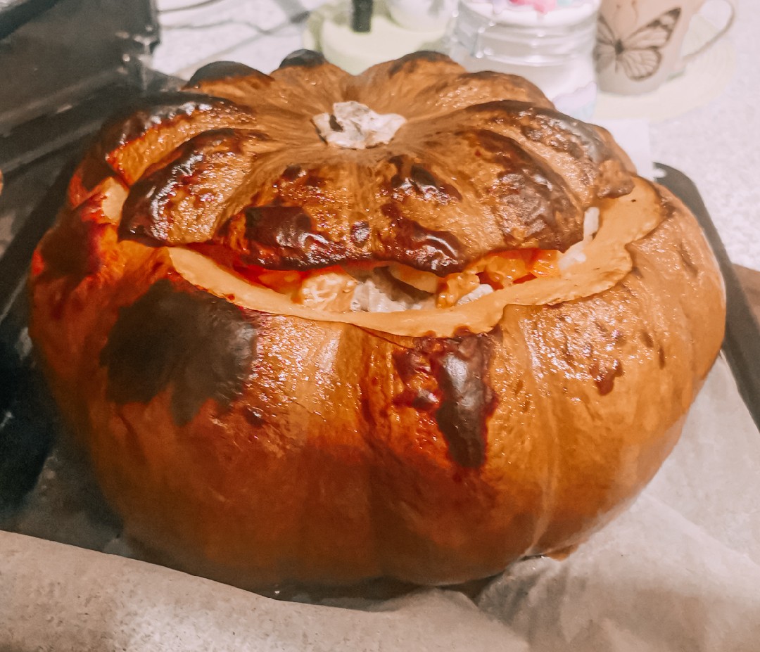 Осенняя тыква с мясом и овощами