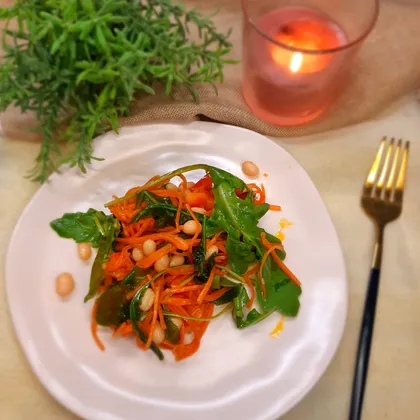 Салат из фасоли и моркови по-корейски