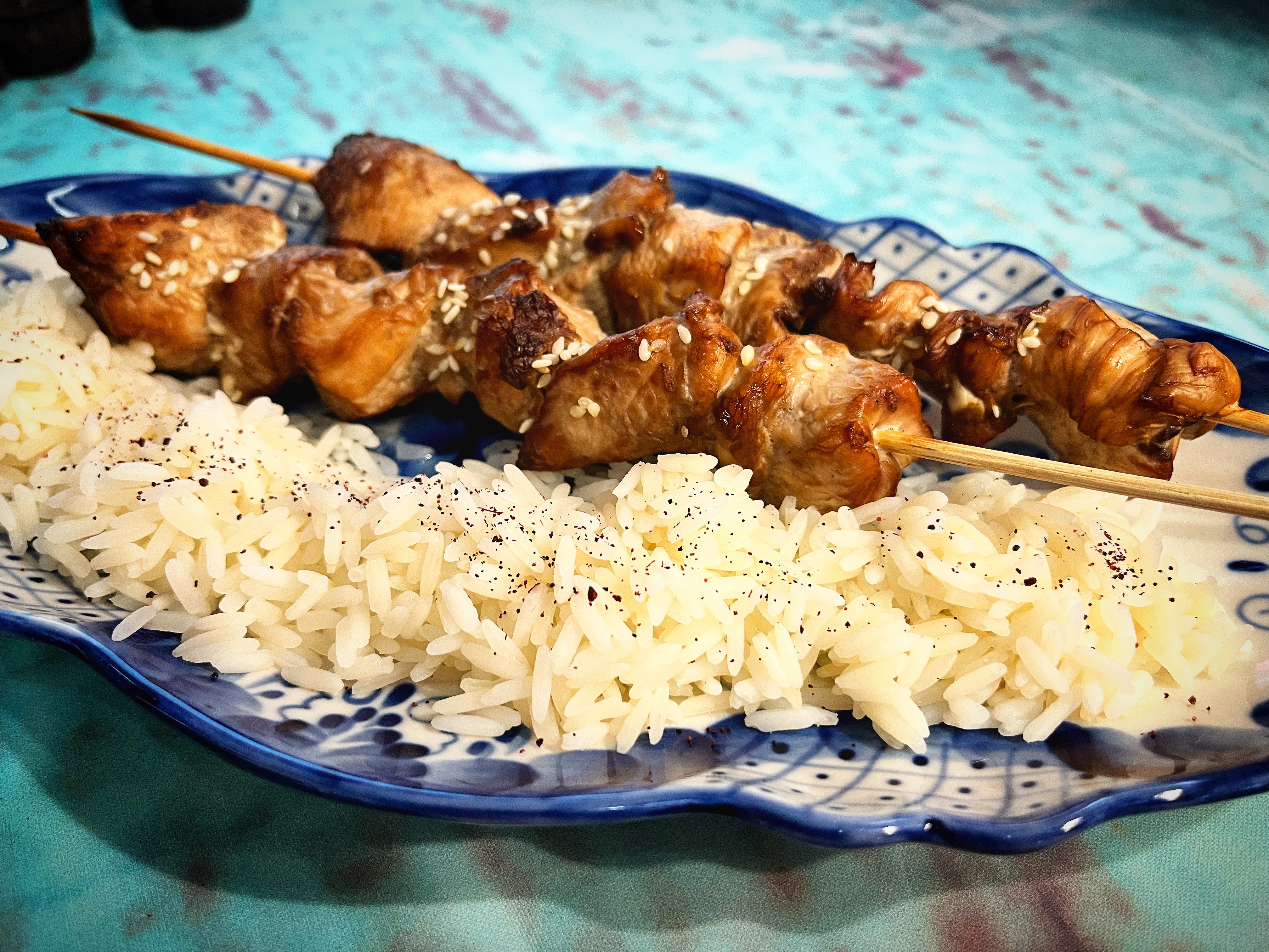 Шашлычки из индейки в соусе терияки