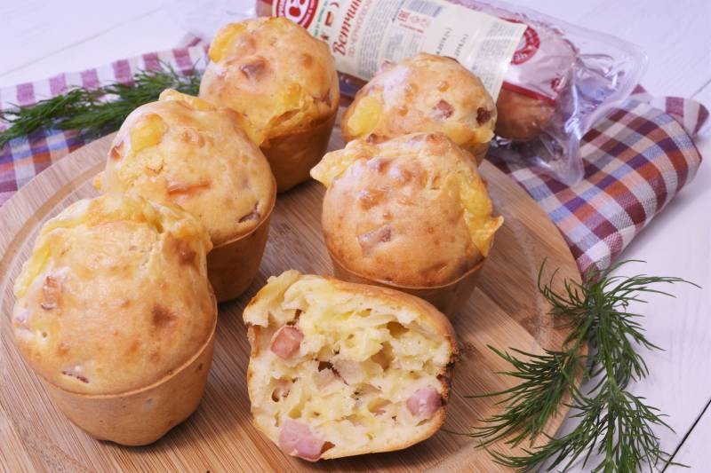 Маффины с сыром и ветчиной по-черкизовски