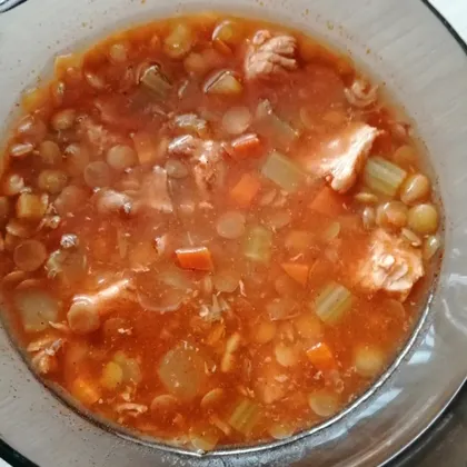 Мясной чечевичный суп