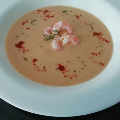 Диетический суп-пюре из форели с креветками 😋