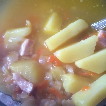 Гороховый суп с копченым карбонатом