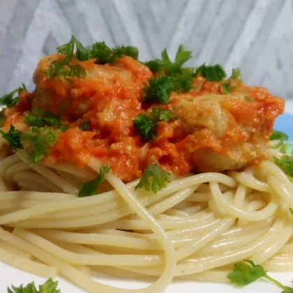 Спагетти с "ёжиками"