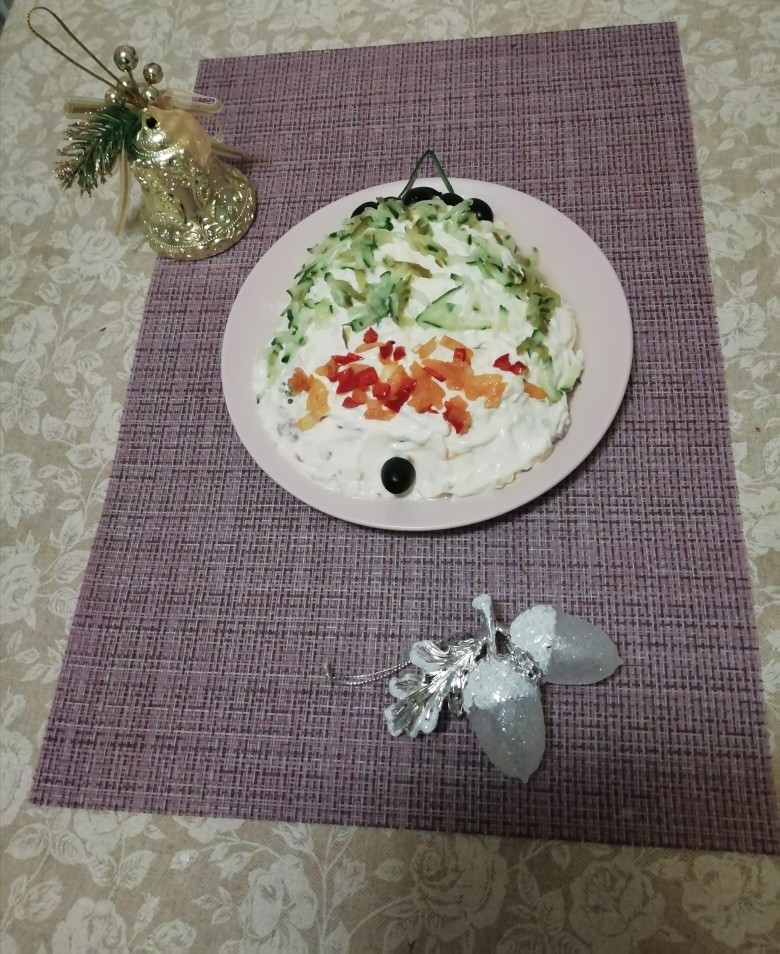 Салат с куриной печенью