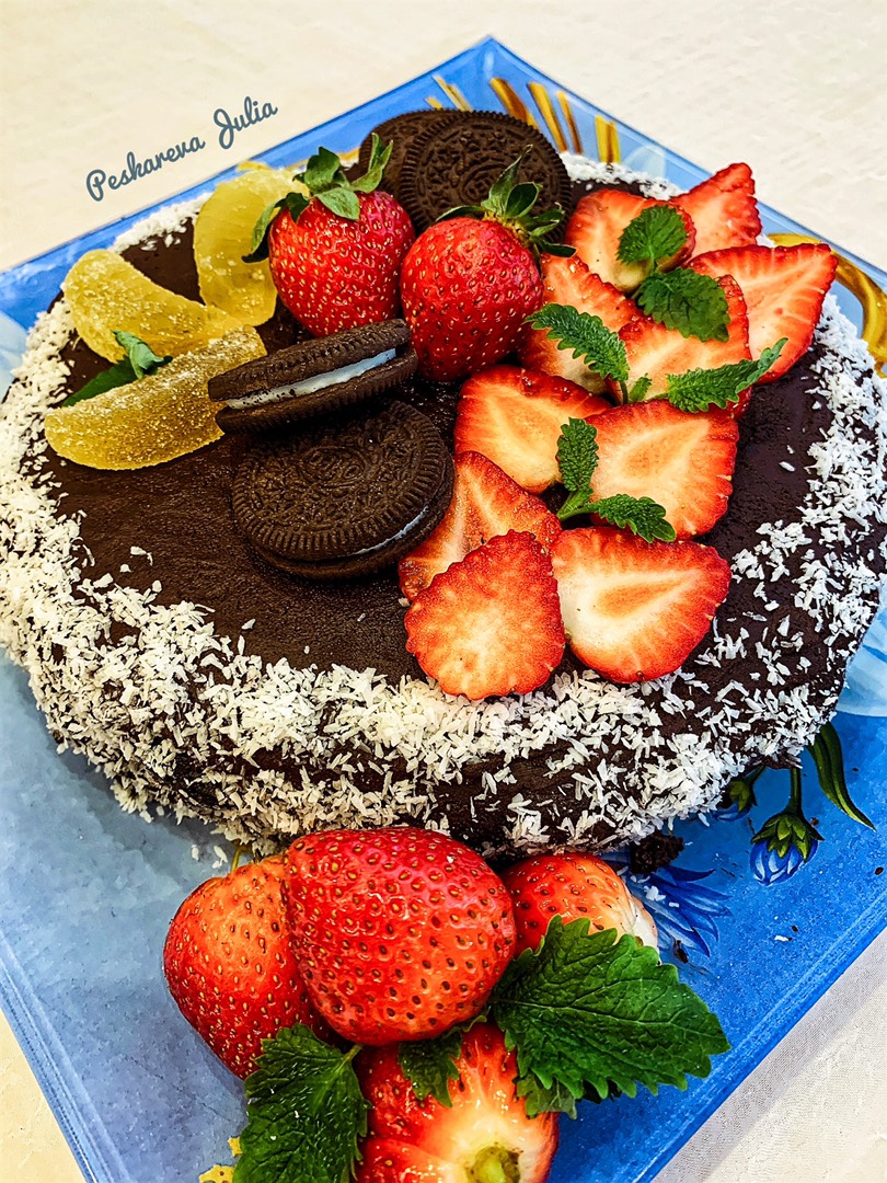 Шоколадно-кокосовый торт. Рецепт приготовления