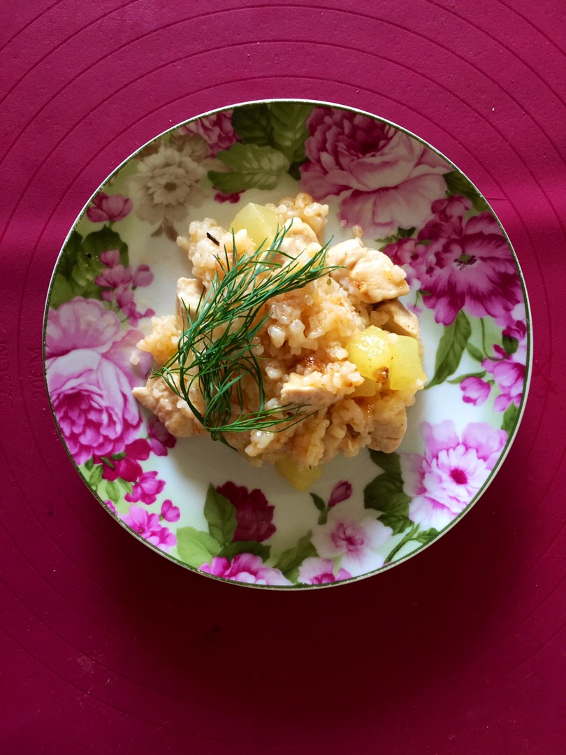 Курица запечённая на подушке из риса и кабачков - пошаговый рецепт с фото на Готовим дома