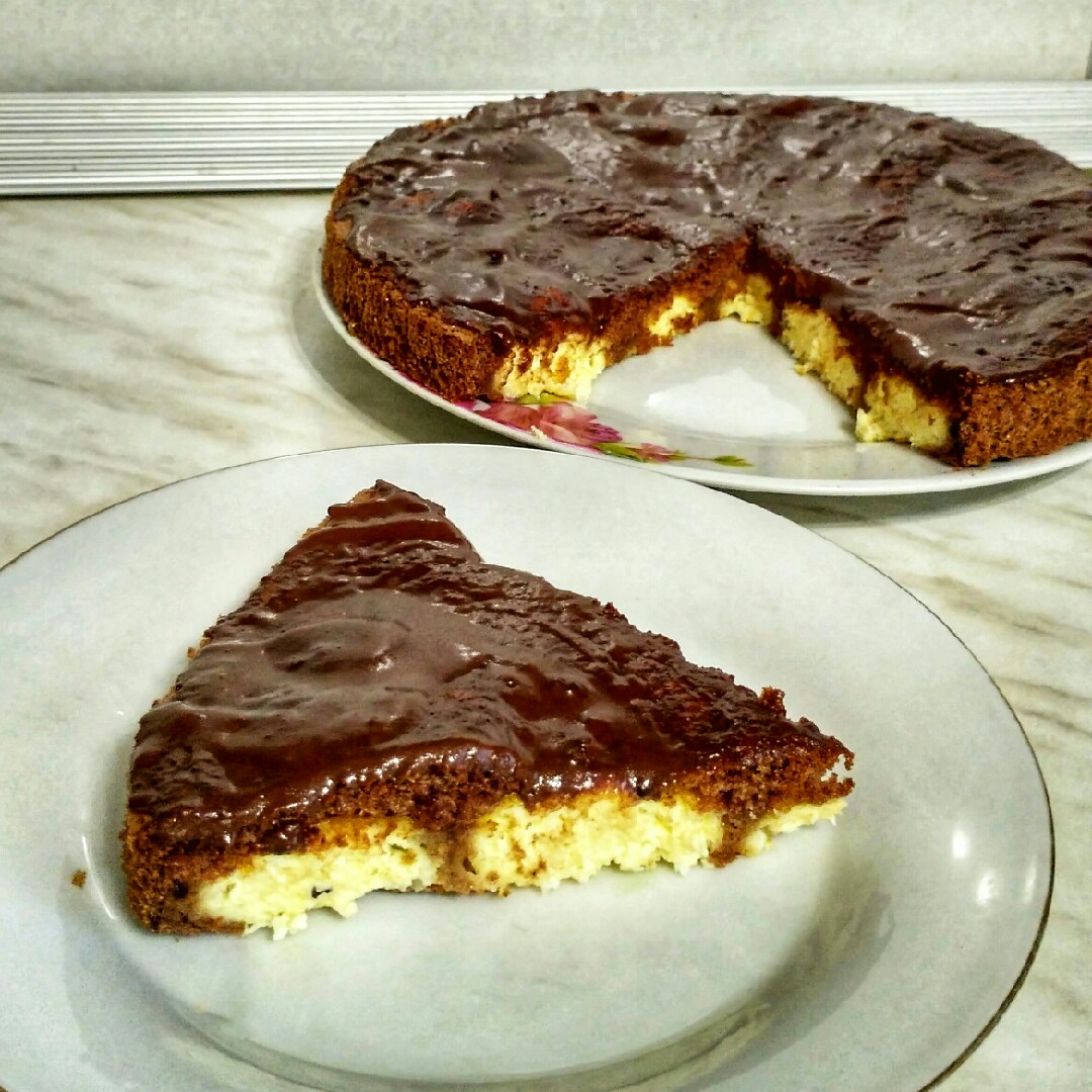 шоколадный пирог с творожными шариками рецепт с фото пошагово в духовке | Дзен
