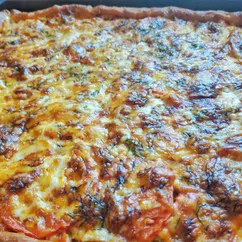 🍕 Пицца домашняя на слоёном тесте😋