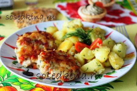 Мясные рубленые котлеты с рисом и болгарским перцем #рис