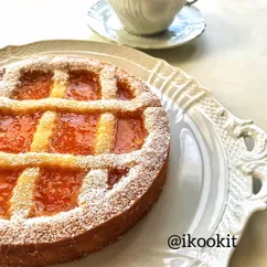 Классическая итальянская кростата (crostata) с абрикосовым конфитюром