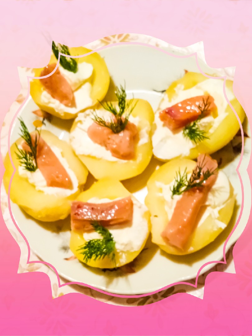 Картофельные лодочки с рыбкой
