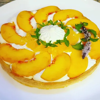 Персиковый торт песочно-кремовое наслаждение 🤤 Тарталетка