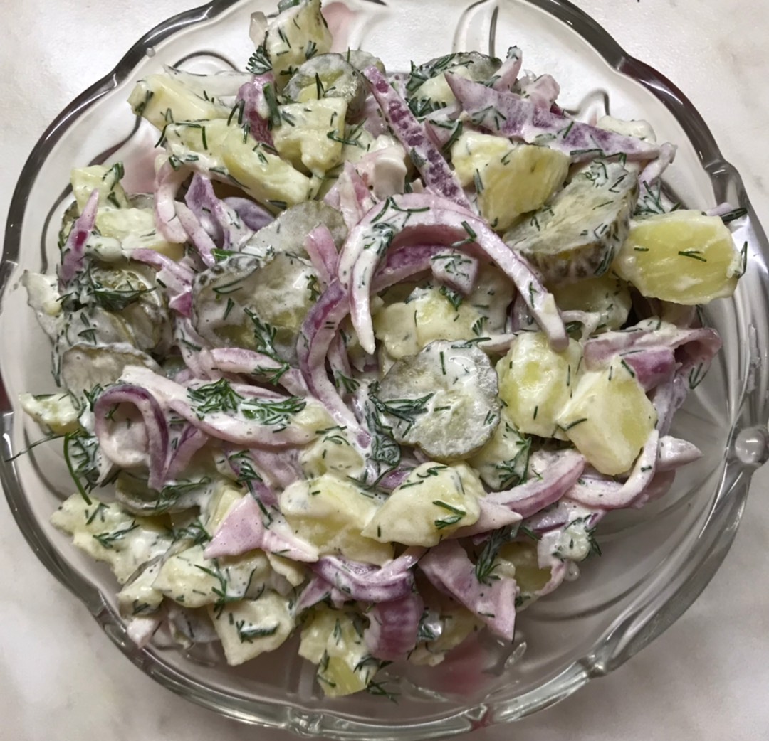 Салат с картошкой и солеными огурцами – пошаговый рецепт приготовления с фото