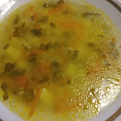 Постный суп с пшеном