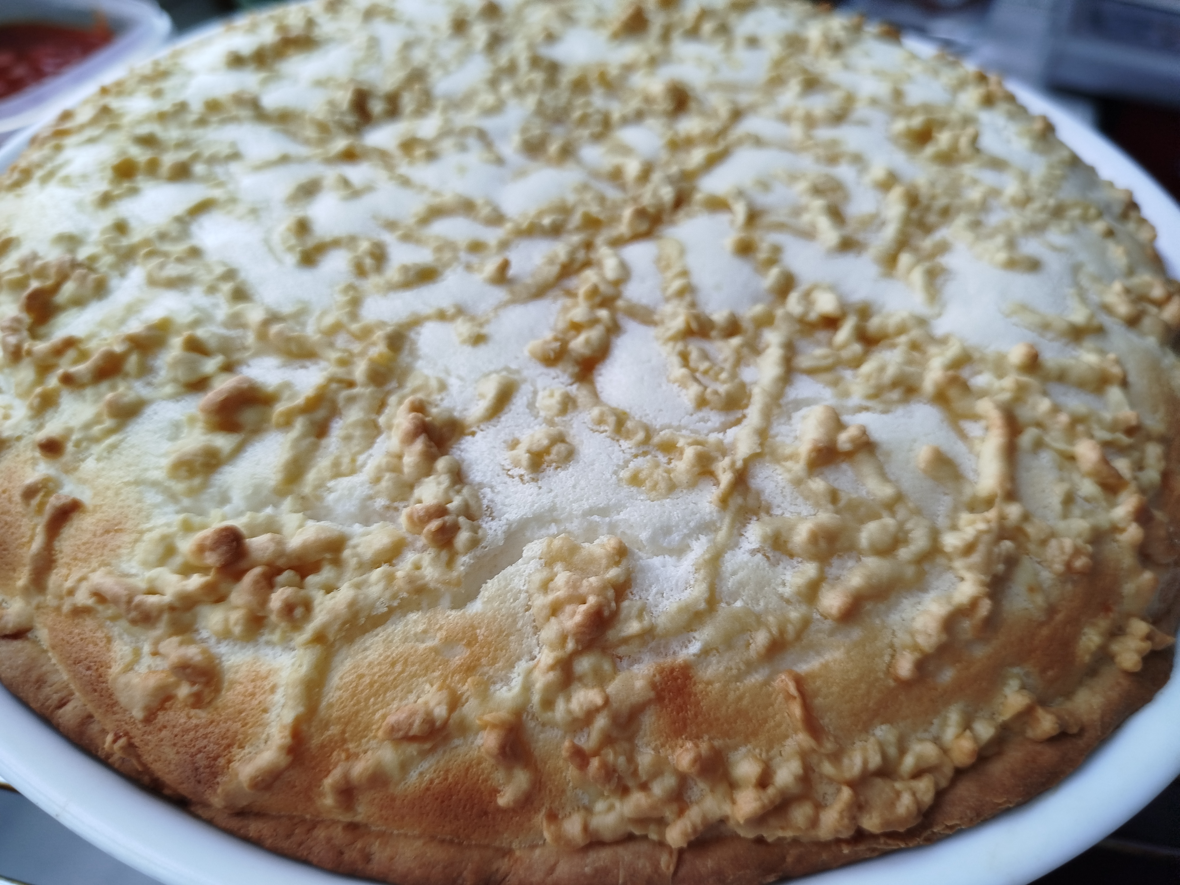 Вишневый пирог с крем-суфле 