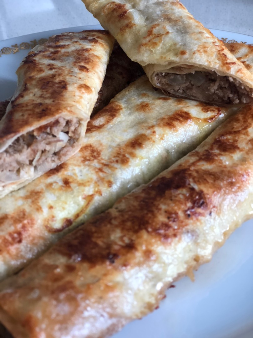 Лаваш жареный с мясом