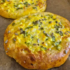 ПП лодочки с яйцом и зелёным луком 