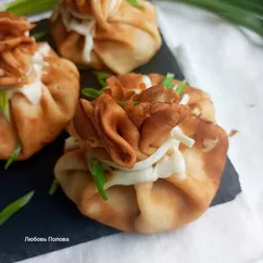 Блинные мешочки с жюльеном