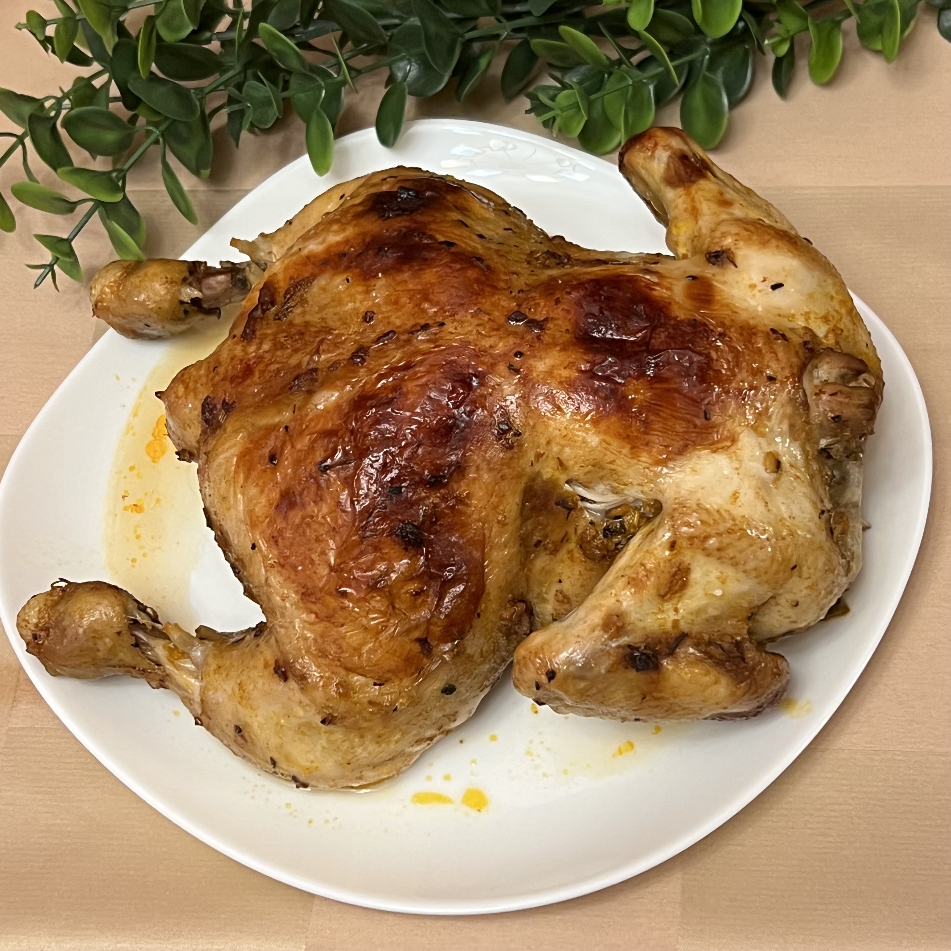 Курица, запечённая целиком