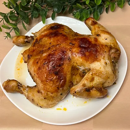 Курица, запечённая целиком