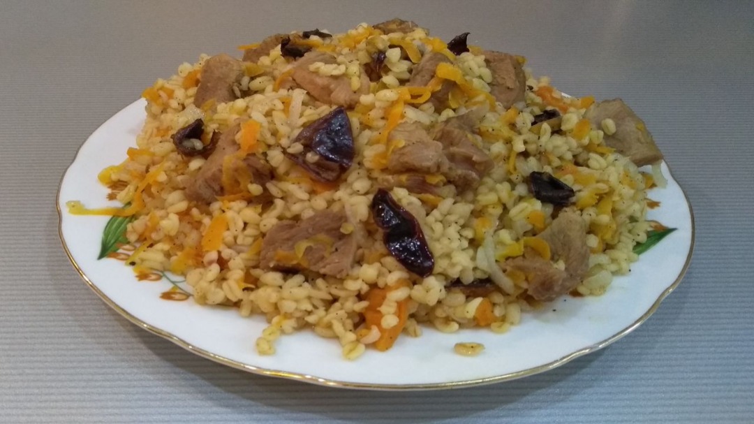Плов из Булгура с Индейкой и Сухофруктами