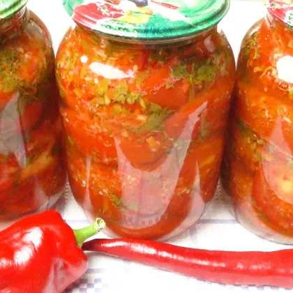 Маринованные помидоры с хреном и чесноком | Pickled tomatoes with horseradish and garlic