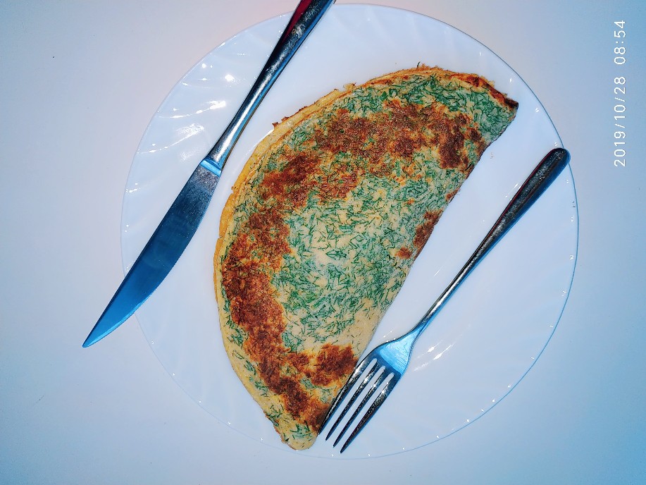Овсяноблин с сыром и курицей