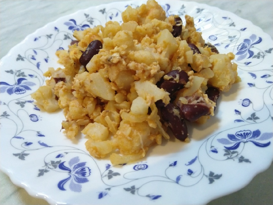 Цветная капуста с фасолью