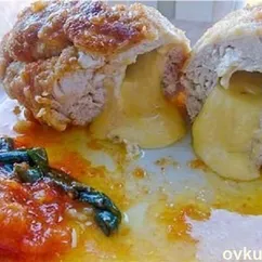 Куриная грудка с сыром в сухарях