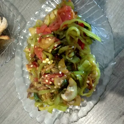 Горячий салатик с дунганским перчиком #кулинарныймарафон