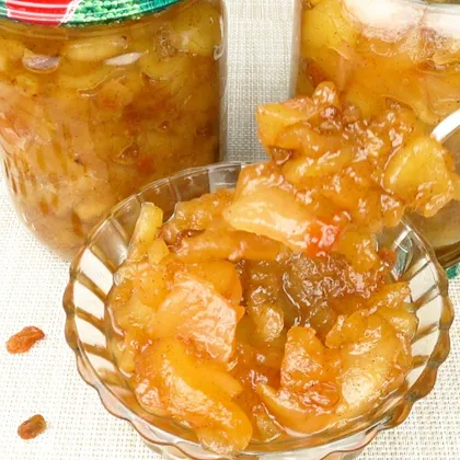 Яблочное варенье с изюмом и корицей | Apple jam with raisins and cinnamon